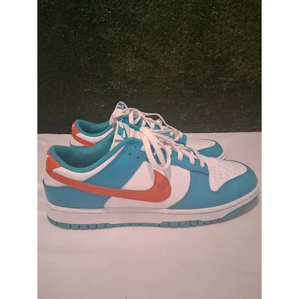 Nike Dunk Low Miami Dolphins White Dusty Cactus DV0833-102 Men's Size 13 Used